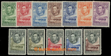 211591 - 1938-1952 SG.118-128, 125a, Jiří VI. Motivy ½P - 10Sh