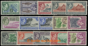 211603 - 1939-1951 SG.60-72, George VI. Motives ½P - 10Sh; compl