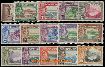 211614 - 1938-1947 SG.99-109s, George VI. Motives ½P - 10Sh; com