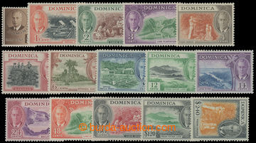 211615 - 1951 SG.120-134, George VI. Motives ½P - $2,40; complete lo