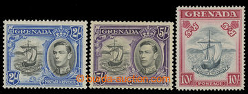 211656 - 1938-1950 SG.161-163, George VI. 2Sh, 5Sh and 10Sh; highest 