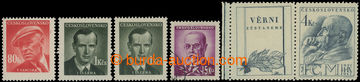 211667 - 1945-1949 PLATE FLAWS / Pof.427, 459, 503-504, selection of 