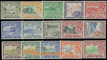211751 - 1954-1963 SG.106a-118, Elizabeth II. - Motives ½c - $4,