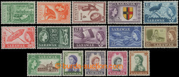 211755 - 1955-1959 SG.188-202, Elizabeth II. - Motives 1c - $2; compl