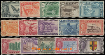 211756 - 1950 SG.171-185, George VI. Motives 1c-$5; complete set, hin