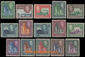 211758 - 1938-1947 SG.149-159, Jiří VI. - Motivy ½P - £1;