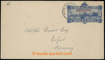 211773 - 1893 Sc.U12, postal stationery cover 5c Honolulu issue 1884 