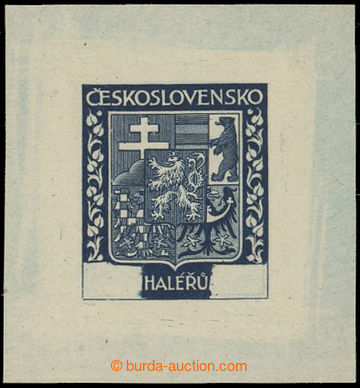 211889 - 1929 PLATE PROOF  Pof.248, Coat of arms, plate proof - impri