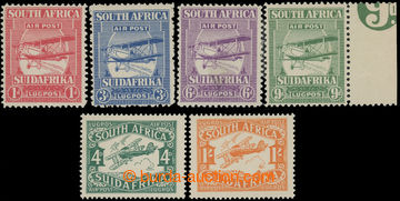 211908 - 1925 SG.26-29, 40-41, Airmails 1P - 9P and 4P - 1Sh; two com