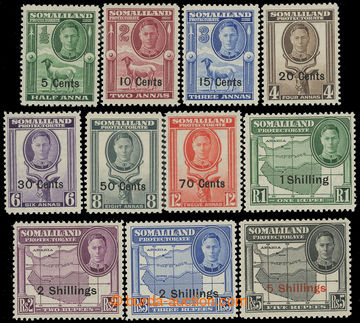 211921 - 1951 SG.125-135, Jiří VI. - Nová měna, série 1/2A-5R s 