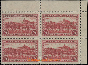 211935 - 1926 Pof.226Ix, Praha 3Kč červená, průsvitka P5, pergame