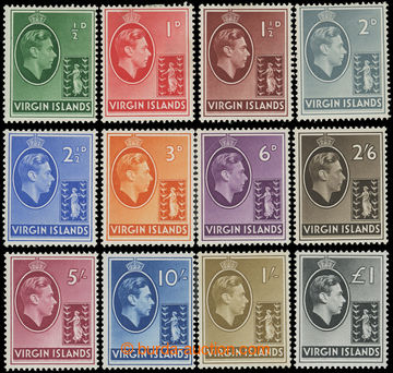 211947 - 1938-1947 SG.110a-121, George VI. ½d-£1; complete 