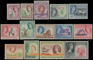 211958 - 1953 SG.78-91, Alžběta II. - Motivy ½d-£1; kompl