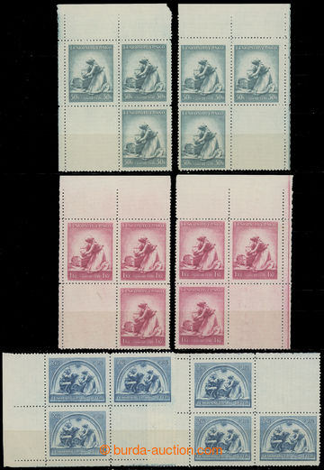 212092 - 1937 Pof.315-317, Dětem, kompletní série v rohových 4-bl