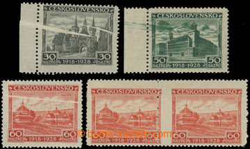 212123 - 1928 Pof.233A, 235, 236 VV, Jubilejní, sestava 4ks zn. s v