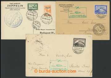 212148 - 1931 ZEPPELIN /  letter and card 1.SAF franked with Zeppelin