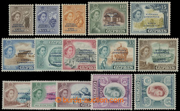 212225 - 1960-1961 SG.188-202, Elizabeth II. Motives 2m-£1; comp