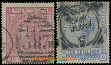 212251 - 1867-1883 PERFINS / SG.126, 5Sh pink, wmk Maltese cross, per