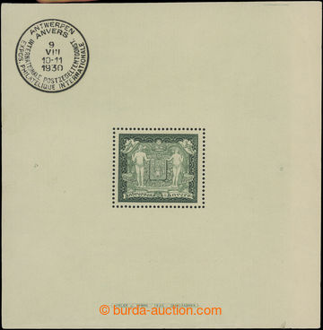 212284 - 1930 Mi.Bl.1, aršík Výstava Antverpy 1930, jako vždy s P