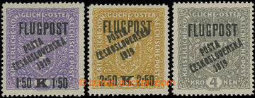 212335 -  Pof.52II-54II, Airmail FLUGPOST, complete set, types II., I