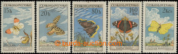 212412 - 1961 Pof.1217-1225, Butterflies 15h - type II., 20h with pla