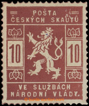212539 -  PLATE PROOF  values 10h in brown color; hinged, exp. Stupka