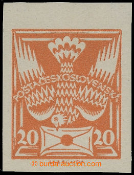 212650 -  Pof.148N, 20h orange, type II., imperforated; superb margin