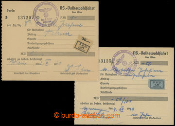 212687 - 1939-1940 Deutsches Reich - 2 doklady  NS organizace Nationa