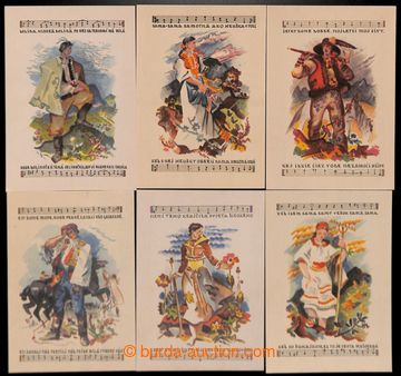 212874 - 1952 CPH51/1-18, Costumes and Song, complete set 18 p.stat P