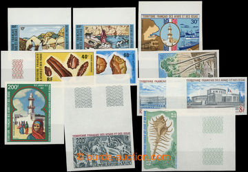 212966 - 1973-1974 11 IMPERFORATED stamps - 8 issues, i.a. Mi.75-76, 