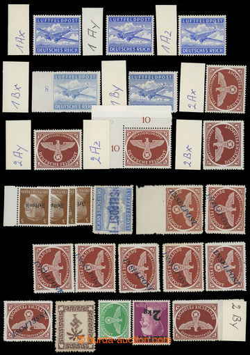 212976 - 1942-1945 Mi.1-5b, 10, 11, 17, selection of 26 stamps FP mos