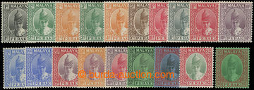213015 - 1938 SG.103-121, Sultán Iskandar 1C-5$; bezvadná kvalita, 