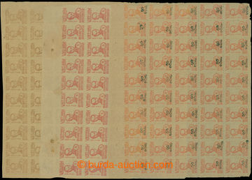 213016 - 1948-1956 Mi.2a, 3a, 53b, 3 kompletní archy (50-bloky) Ho-C