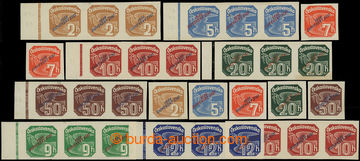 213050 - 1939 Sy.NV1-9, Novinové 2h-1Kč, sestava 8ks 3-pásek a 6 s