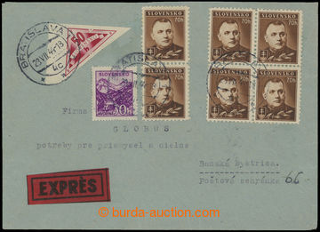 213061 - 1944 heavier Express letter to own by hand, with Sy.44D 6x, 