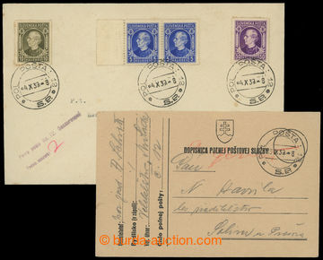213072 - 1939 POL. POST 12  selection of franked with, letter and car