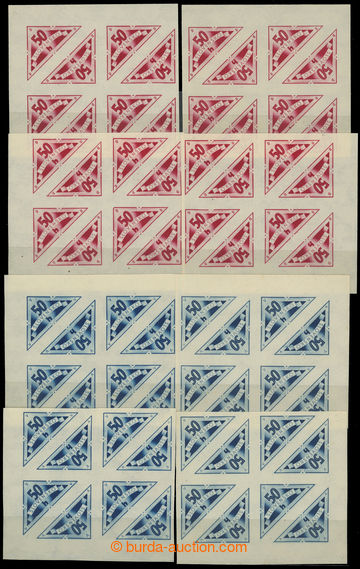 213075 - 1939 Sy.DR1-DR2, Doruční 50h modrá a 50h červená, sesta