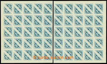 213077 - 1940 COUNTER SHEET / Sy.DR1-DR2, Delivery stmp 50h blue and 