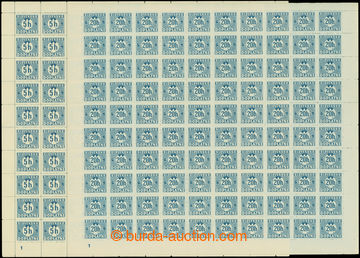 213092 - 1939 COUNTER SHEET / Sy.D3Xz, 20h blue, the first issue., sm