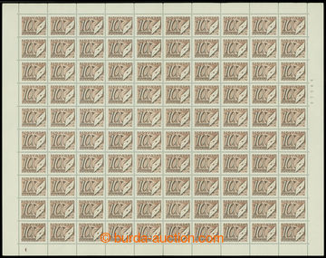 213099 - 1942 COUNTER SHEET / Sy.D13, 10h brown, complete 100 pcs of 