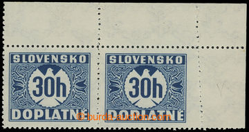 213108 - 1939 Sy.D4Y, 30h modrá s průsvitkou, vodorovná 2-páska s