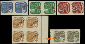 213151 - 1939 Sy.NV1, NV2, NV4, NV5, NV9, Newspaper stamps with overp