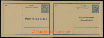 213174 - 1937 CAZ1A+B, comp. 2 pcs of recording address cards Coat of