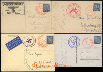 213285 - 1939 sestava 4ks propagandistických pohlednic s PR1 a PR2, 