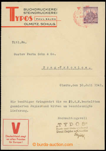 213313 - 1941 VIKTORIA  label V/ Deutschland (Germany) siegt an all F