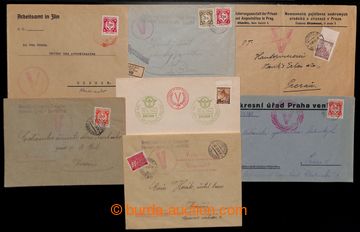 213316 - 1941 VIKTORIA  comp. 7 pcs of entires with various red postm