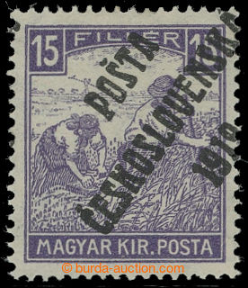 213564 -  Pof.100, White numeral(s) 15f violet, overprint type II.; h