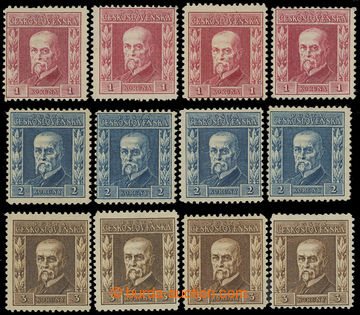 213664 - 1925 Pof.194-196, Rytina 1Kč, 2Kč, 3Kč, II. typ, kompletn