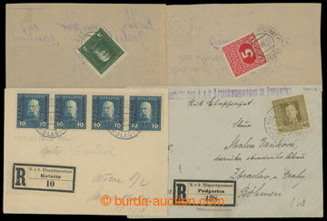 213674 - 1917-1918 MONTENEGRO   set of 2 Reg letters and 2 certificat