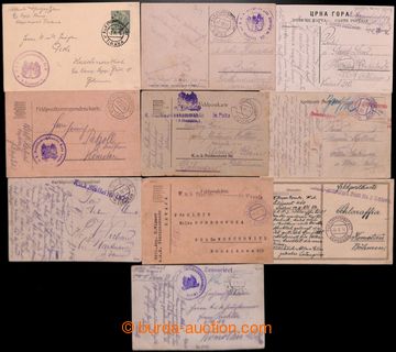 213676 - 1916-1918 ALBANIEN  sestava 9ks lístků a pohlednic s razí